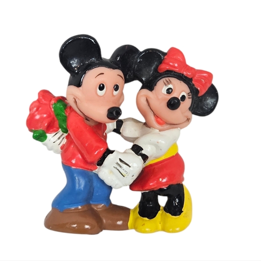 Vintage Disney Applause Valentine's Day Mickey & Minnie‎ Mouse PVC Figurines I51